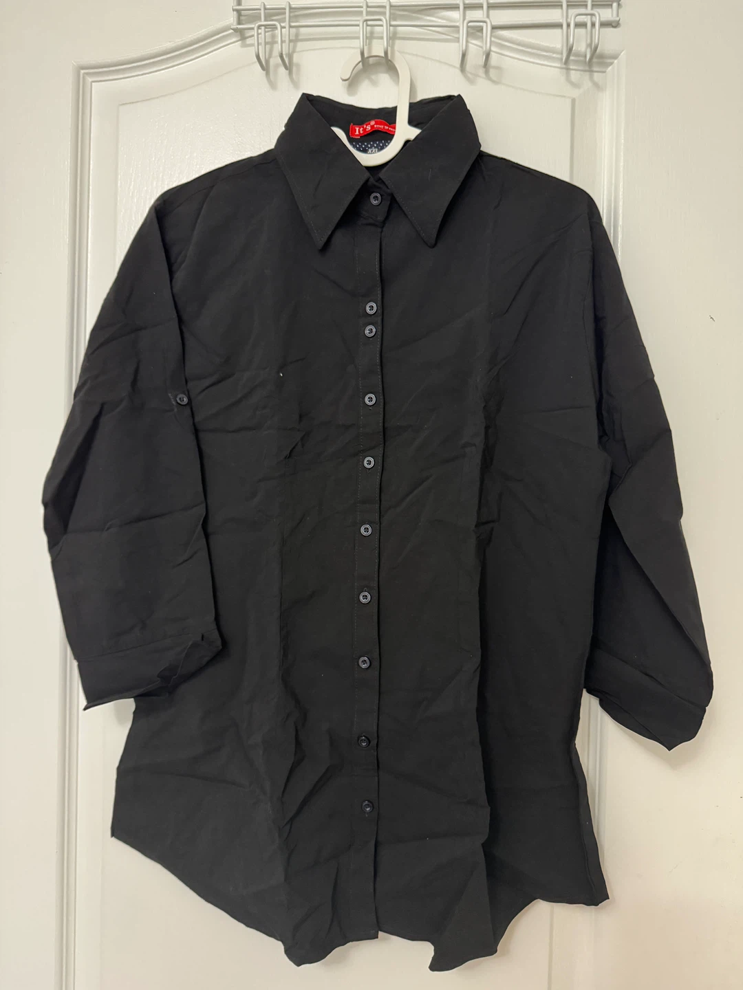 black women's button-up formal shirt