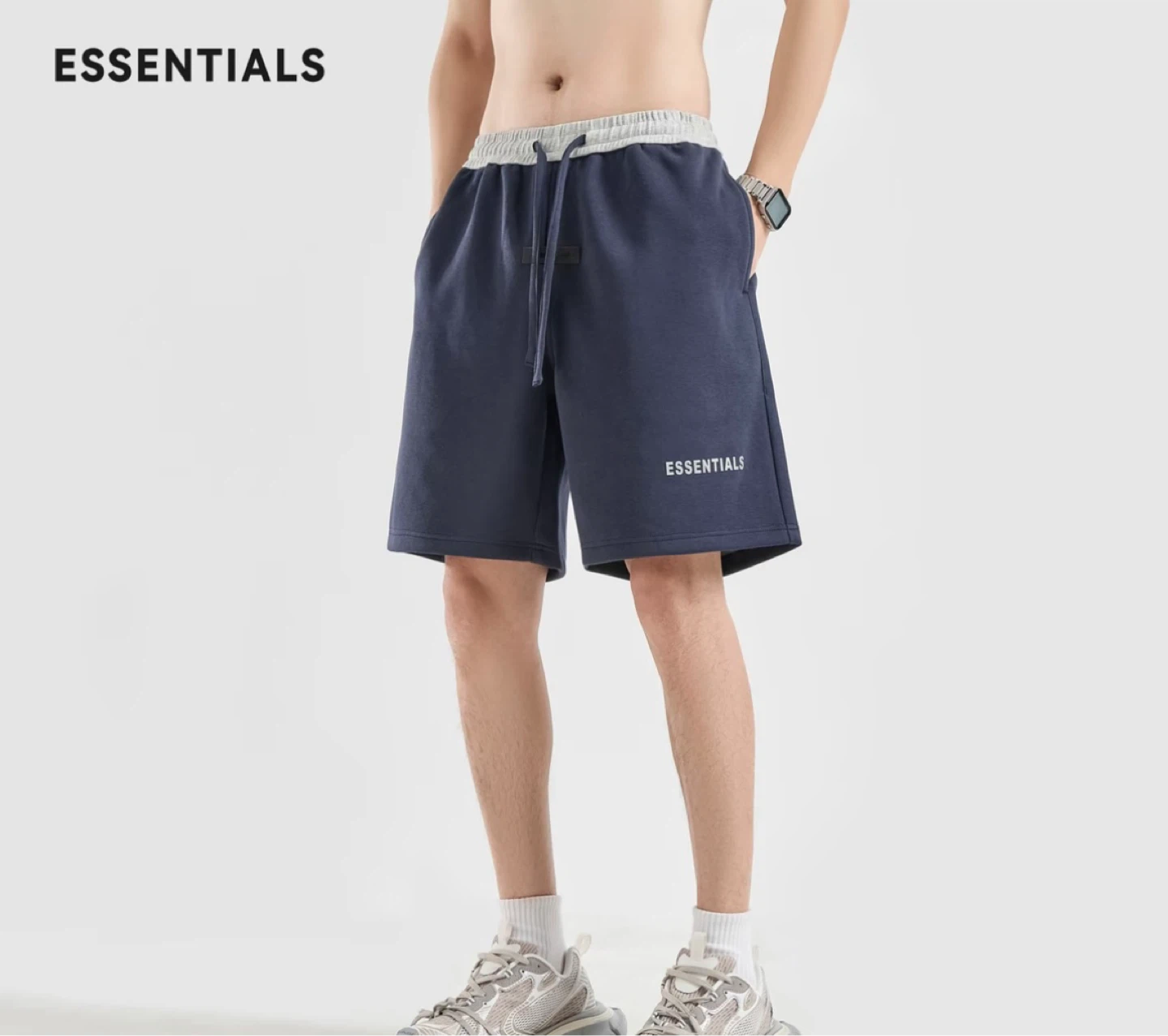 ESSENTIALS Black Shorts Size Medium - photo 2