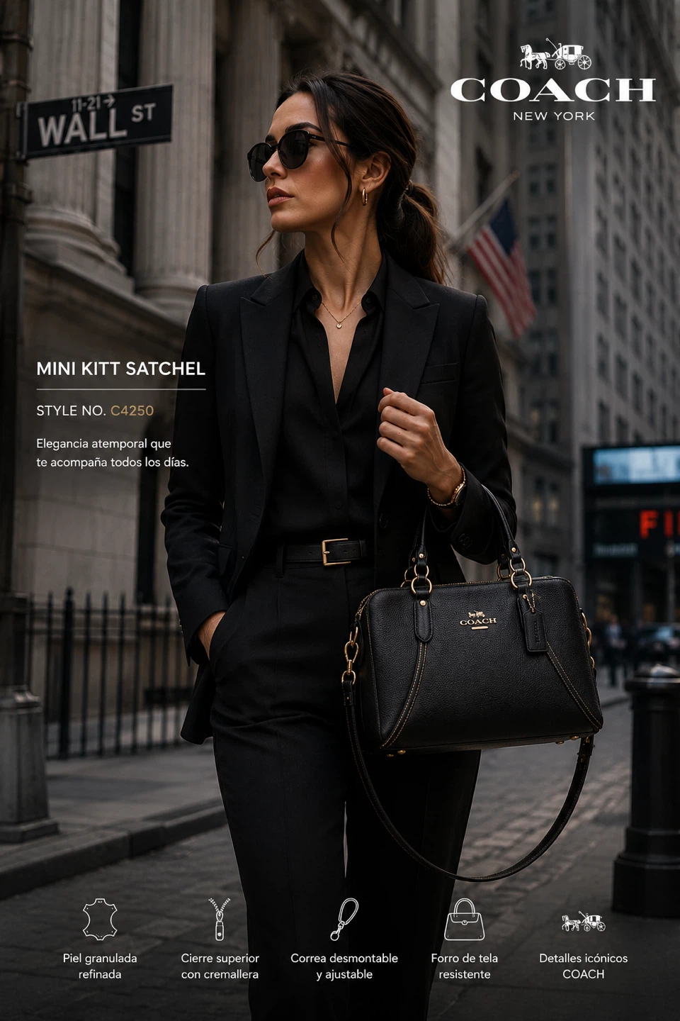 Coach Mini Kitt Satchel - Black