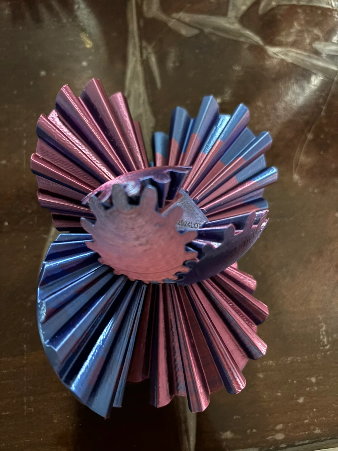 Metallic Pleated Decorative Item