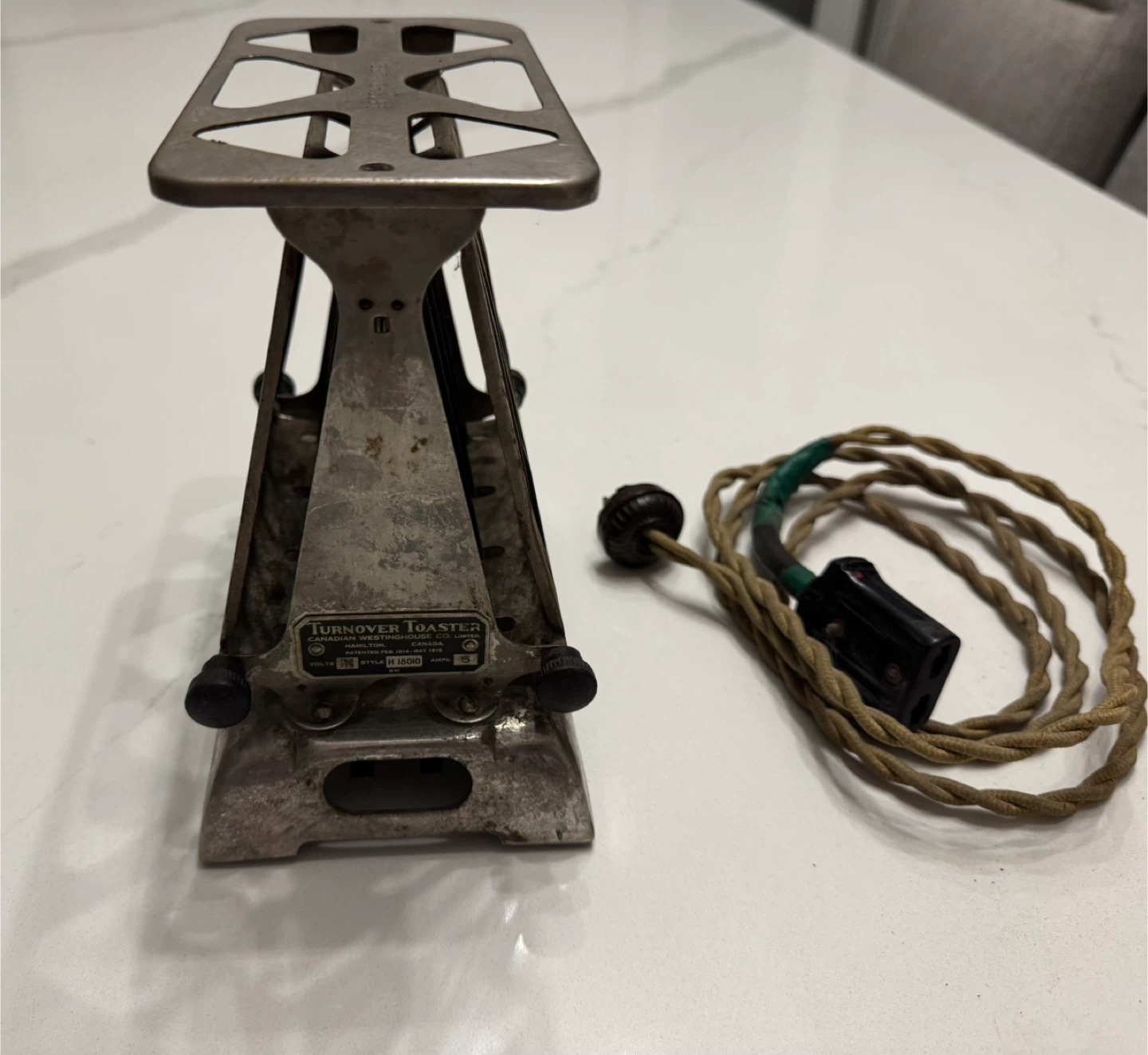 Antique 1915 Westinghouse Turnover Toaster