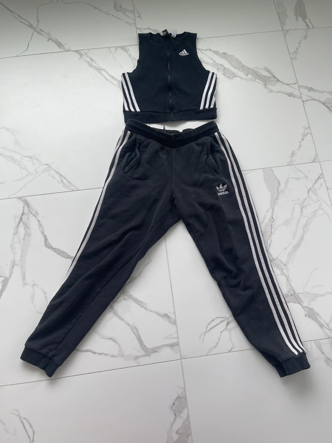 Adidas Black Tracksuit Set - Size S