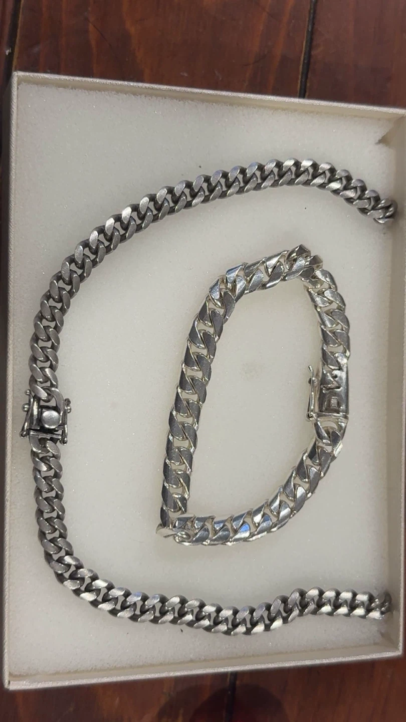 Silver necklace and bracelet matching set OBO - photo 3