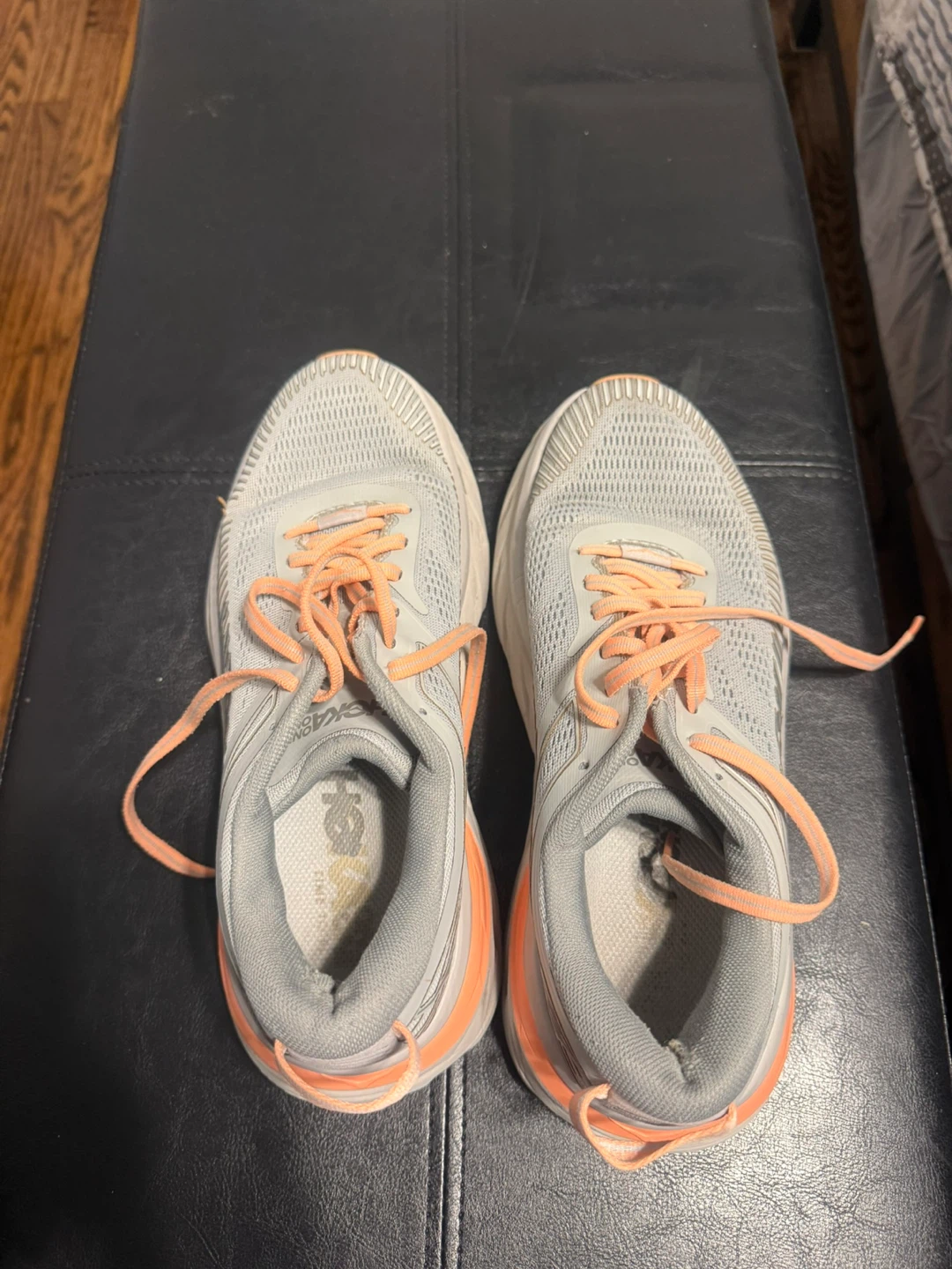 Hoka Bondi 7 Running Shoes - Women's US 8 - Grey/Peach - photo 2