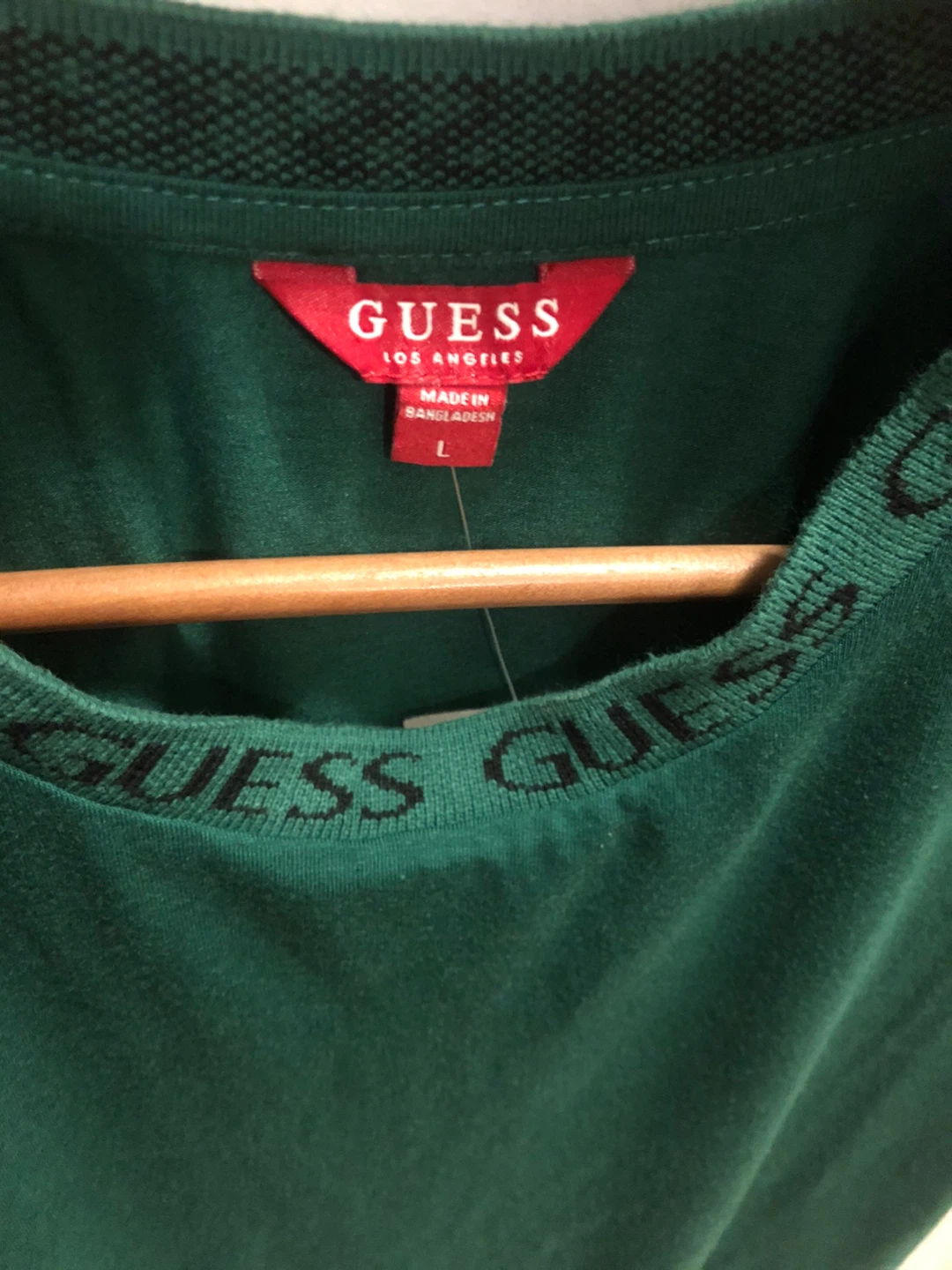 NEW GUESS Women's Green T-Shirt Size L - photo 3