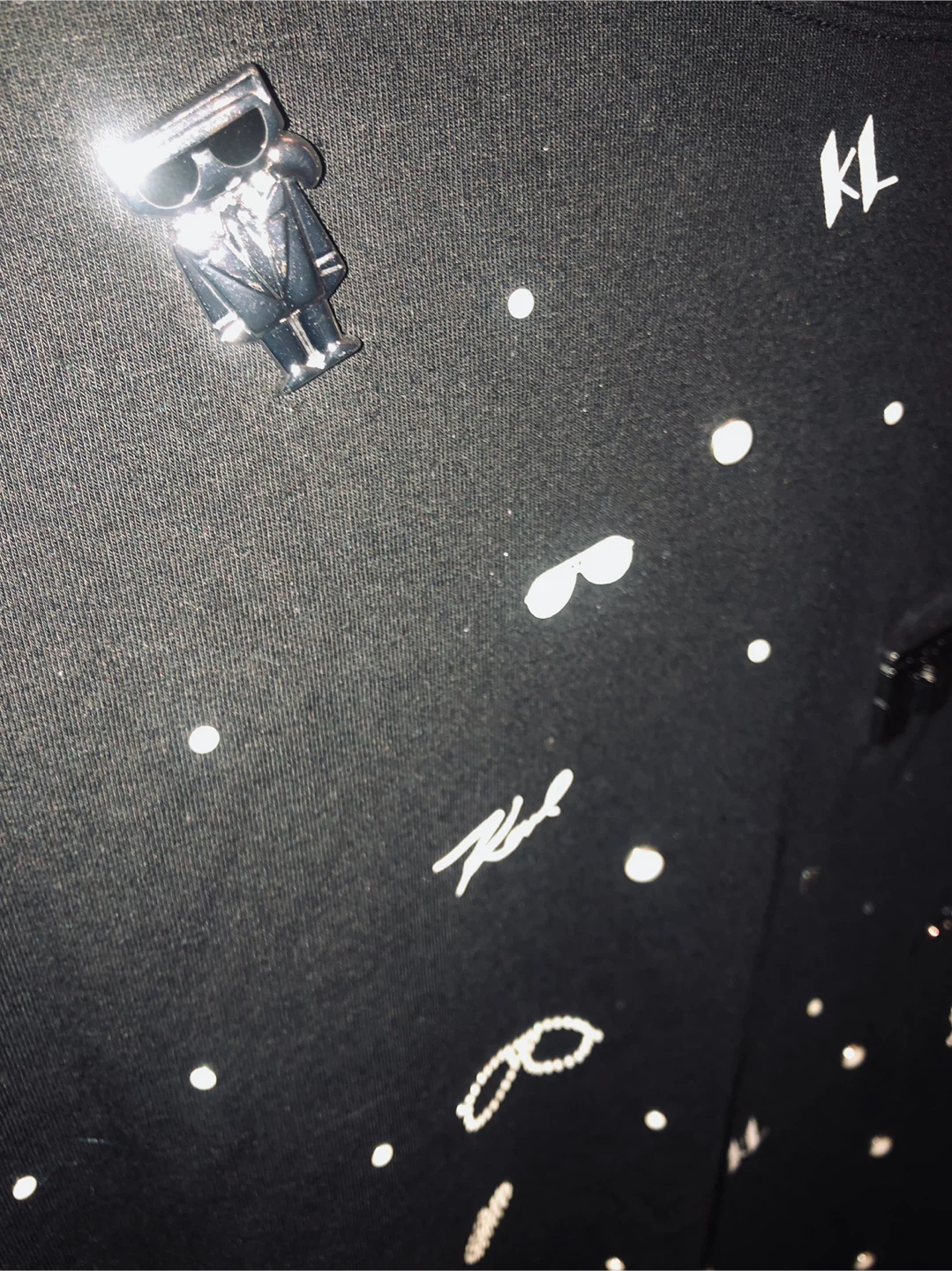 NEW Karl Lagerfeld Paris Black T-Shirt - Size M - photo 3