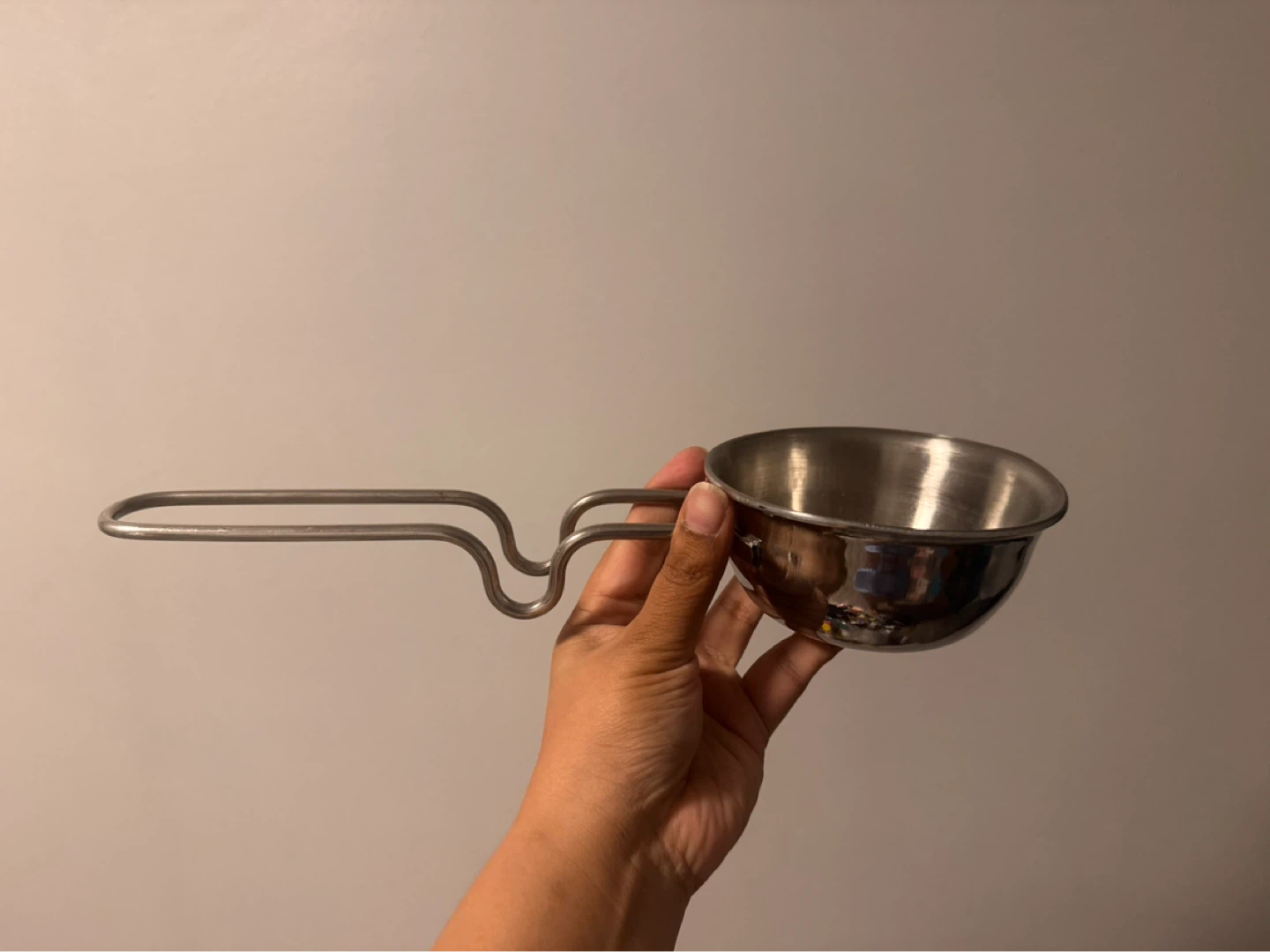 Stainless Steel tadka pan with Handle