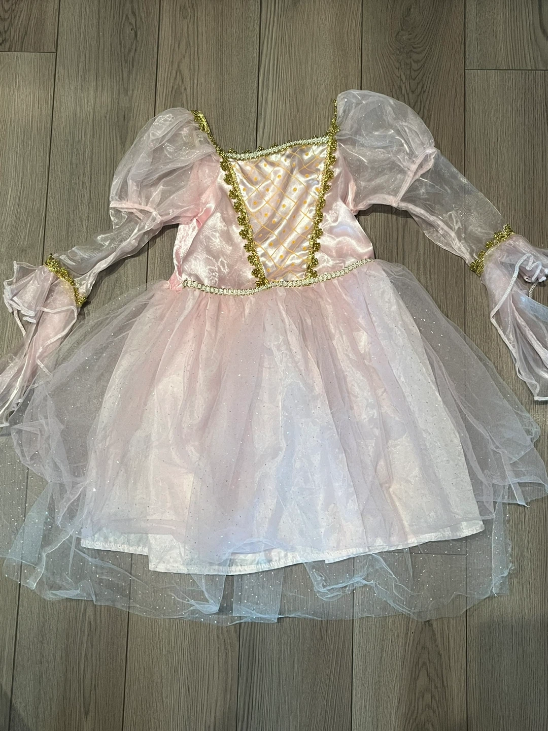Girls Pink Princess Dress Costume Size S