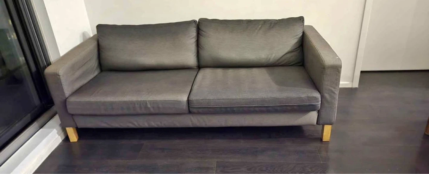 Grey Two-Seater Sofa