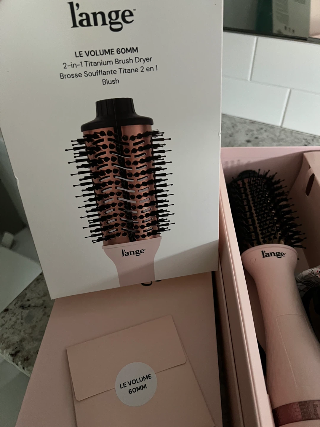 L'ange Le Volume 60mm 2-in-1 Titanium Brush Dryer Blush - photo 3