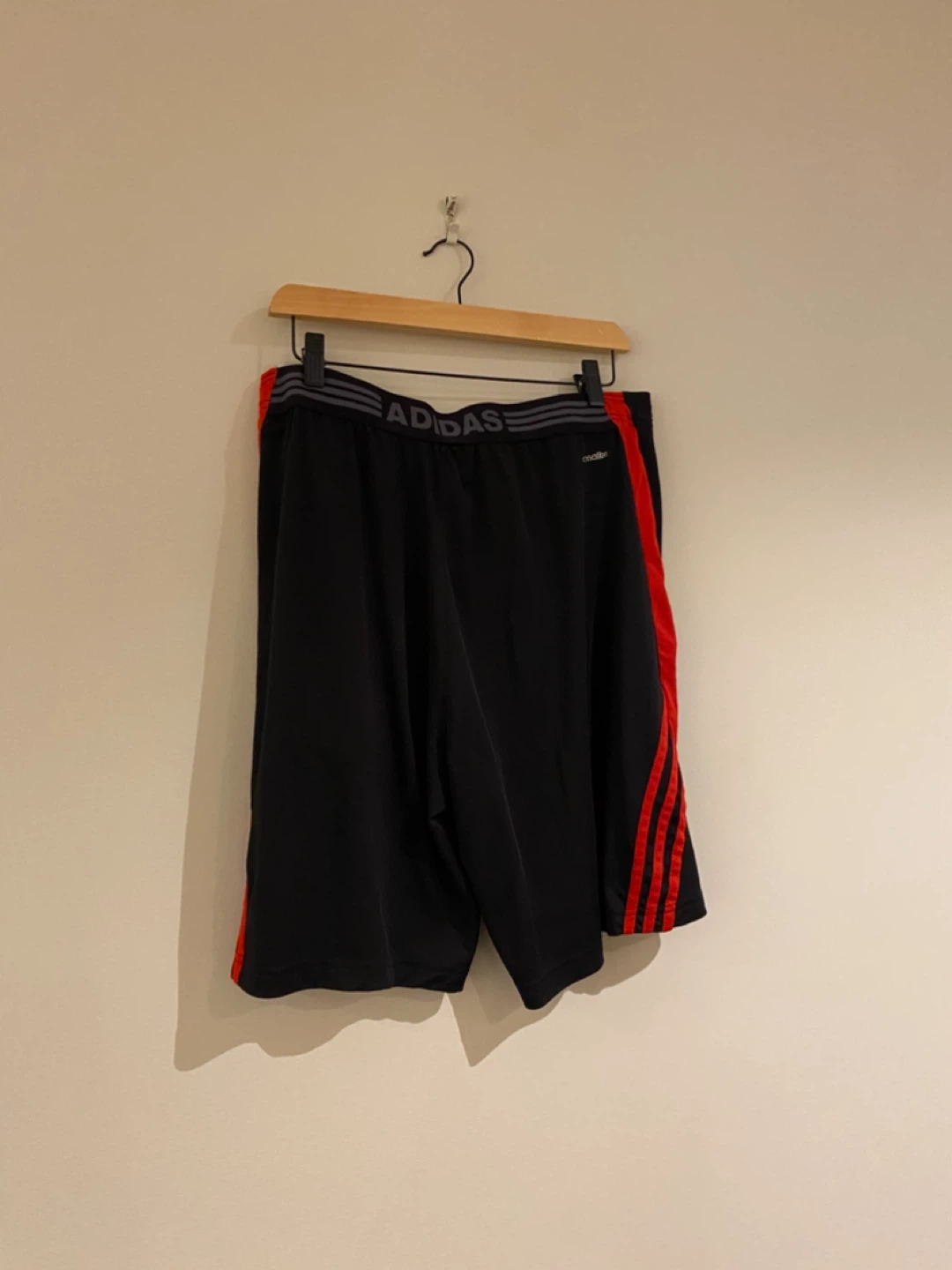 Adidas Men's Black & Red Athletic Shorts - photo 2
