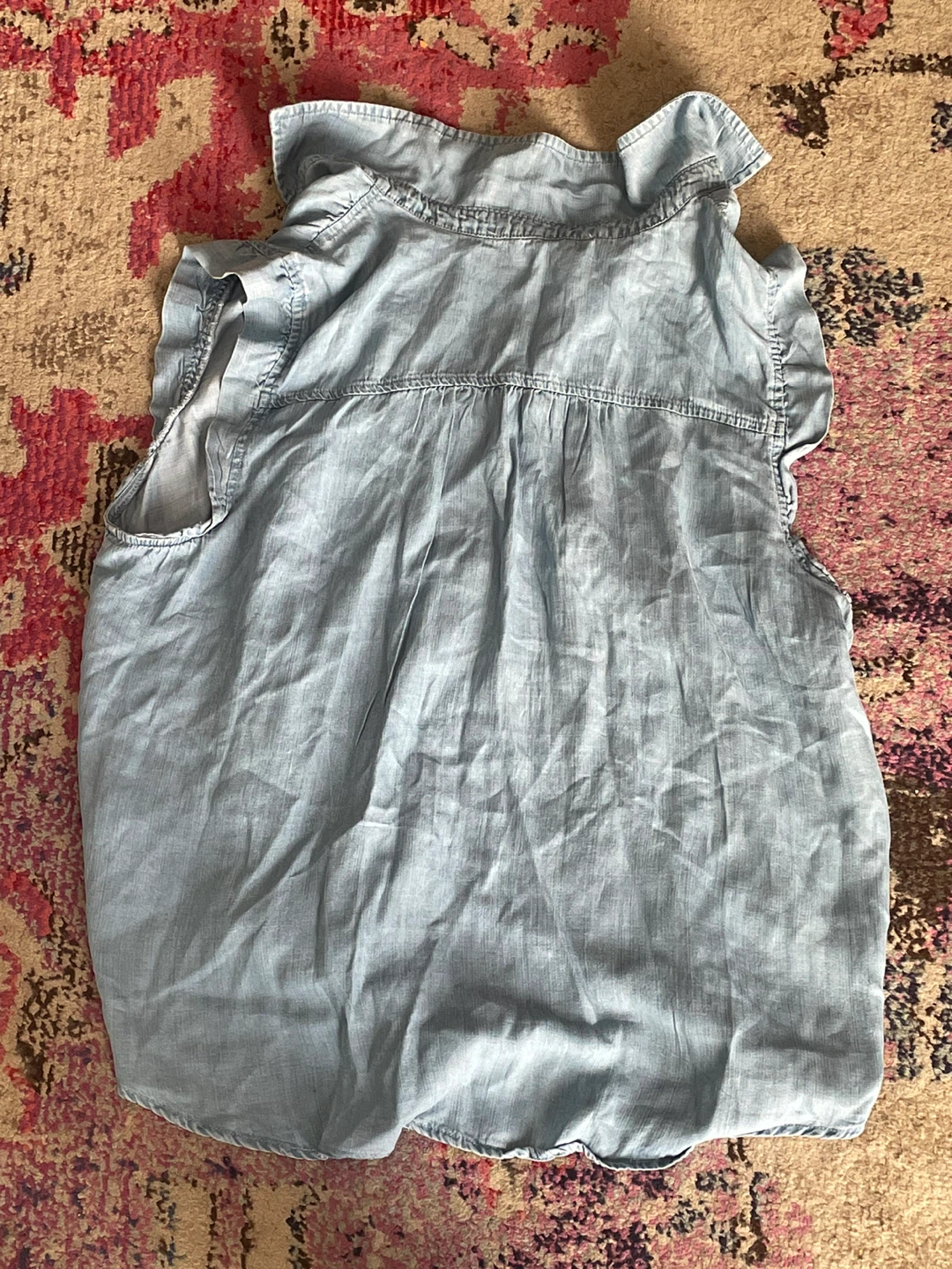 LOFT Chambray Sleeveless Blouse