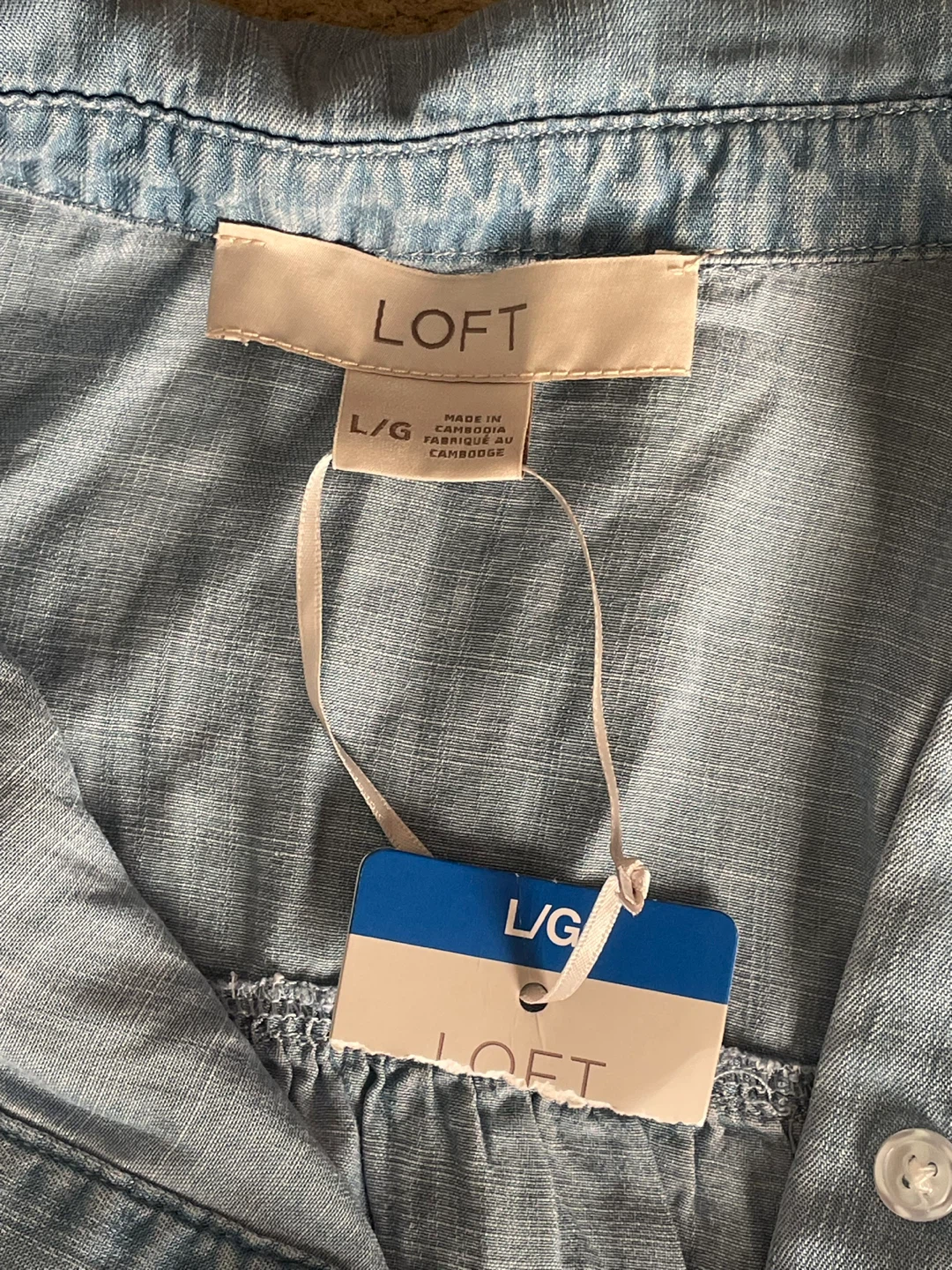 LOFT Chambray Sleeveless Blouse - photo 3