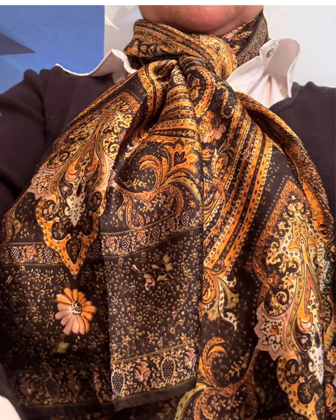 Paisley Pattern Silk Scarf