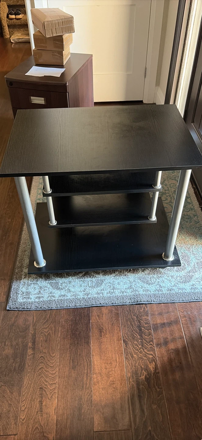 Black 3-Tier TV Stand/Media Console - photo 2