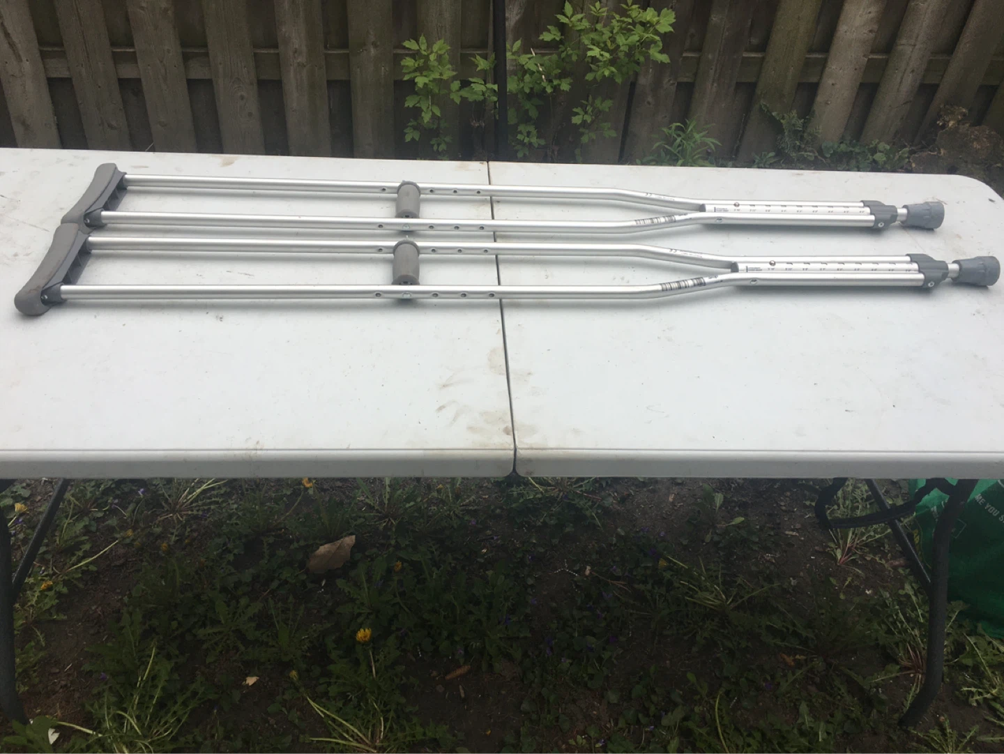 Pair of Adjustable Crutches