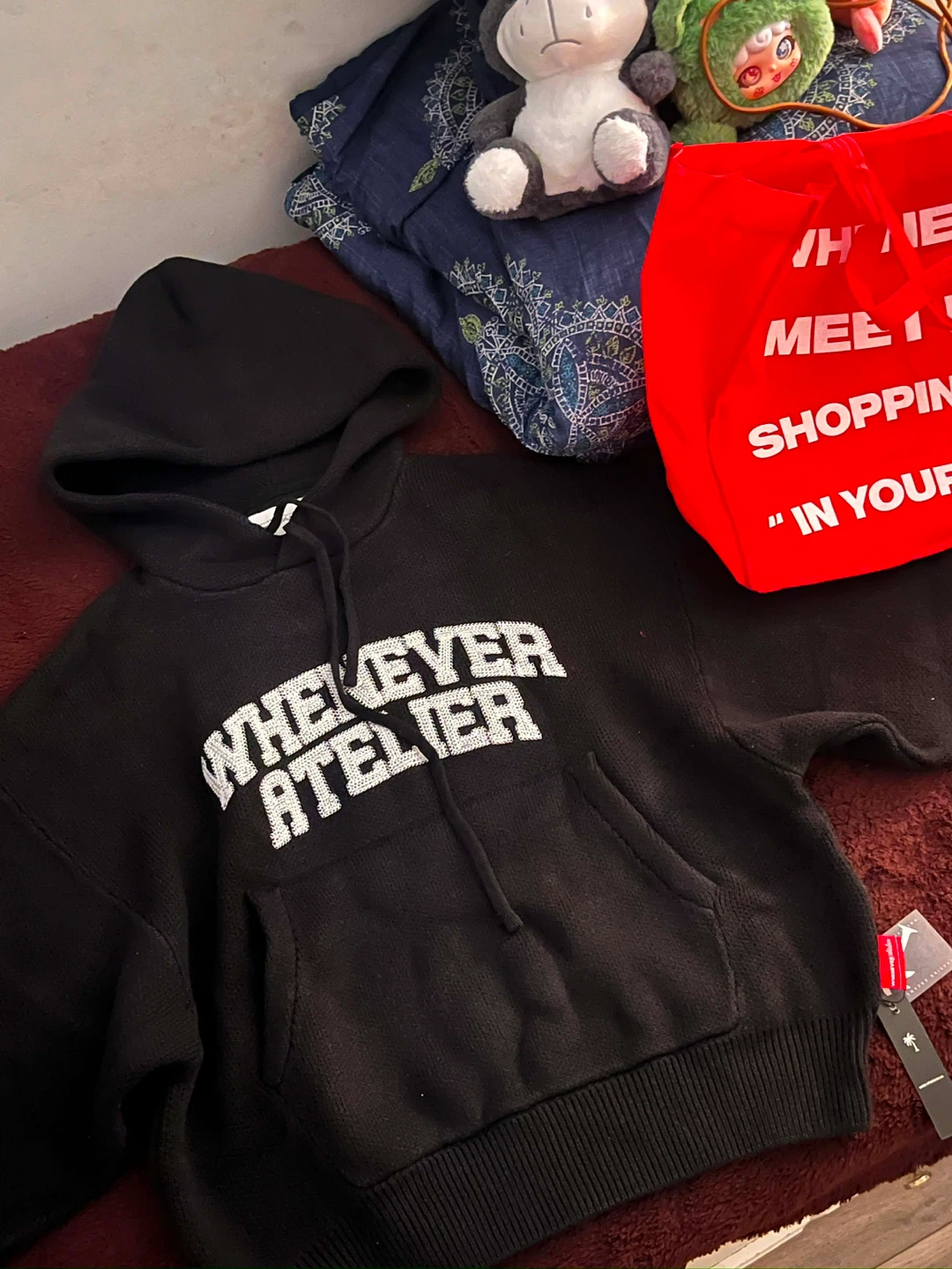Whenever Atelier Black Hoodie