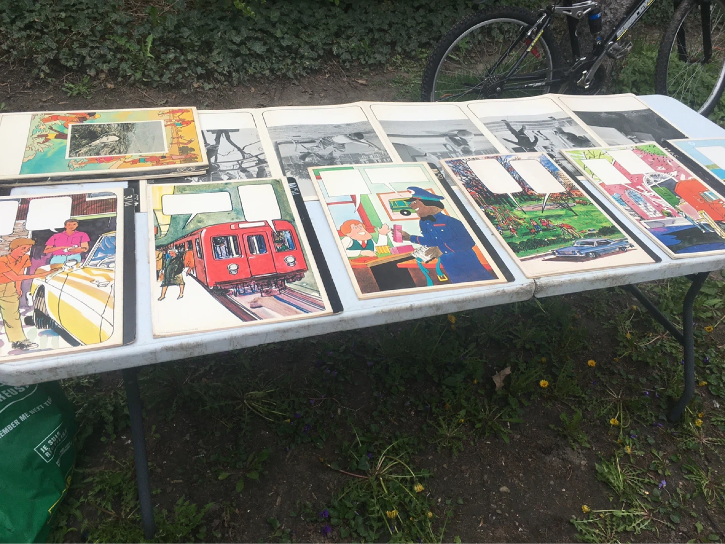 Collection of 1970 Vintage Educational Illustrations and Comics