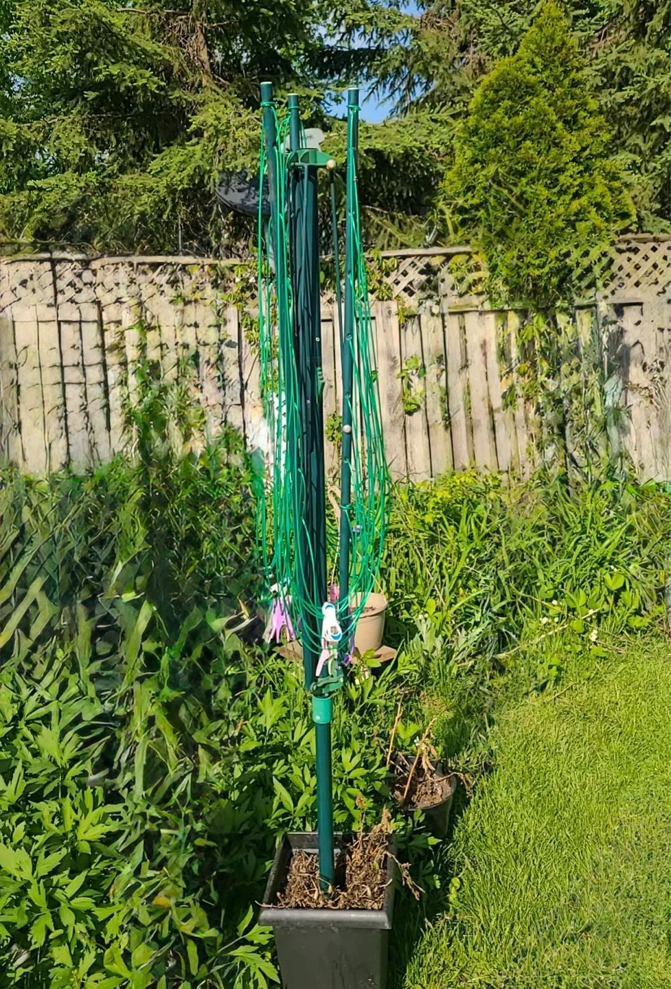Green Rotary Clothesline Dryer - photo 2