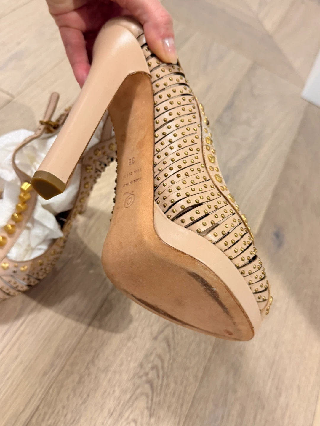 Alexander McQueen Studded Heels Size 38 - photo 3