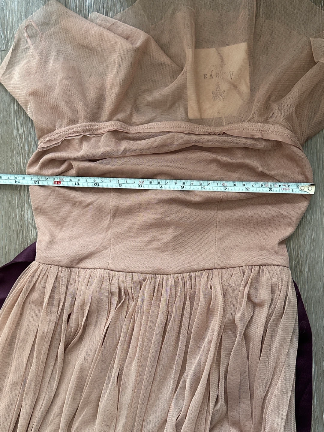 NWT Anaya Pink Tulle Strapless Maxi Dress S - photo 5