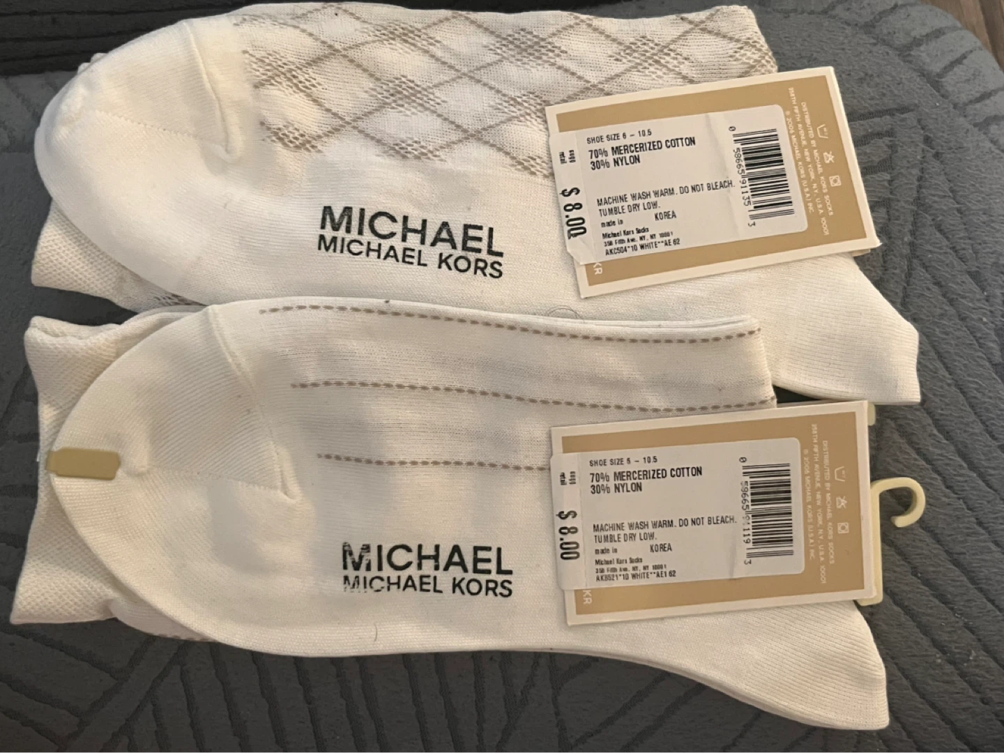 4x New Designer Dress Socks Calvin Klein & Michael Kors - photo 4