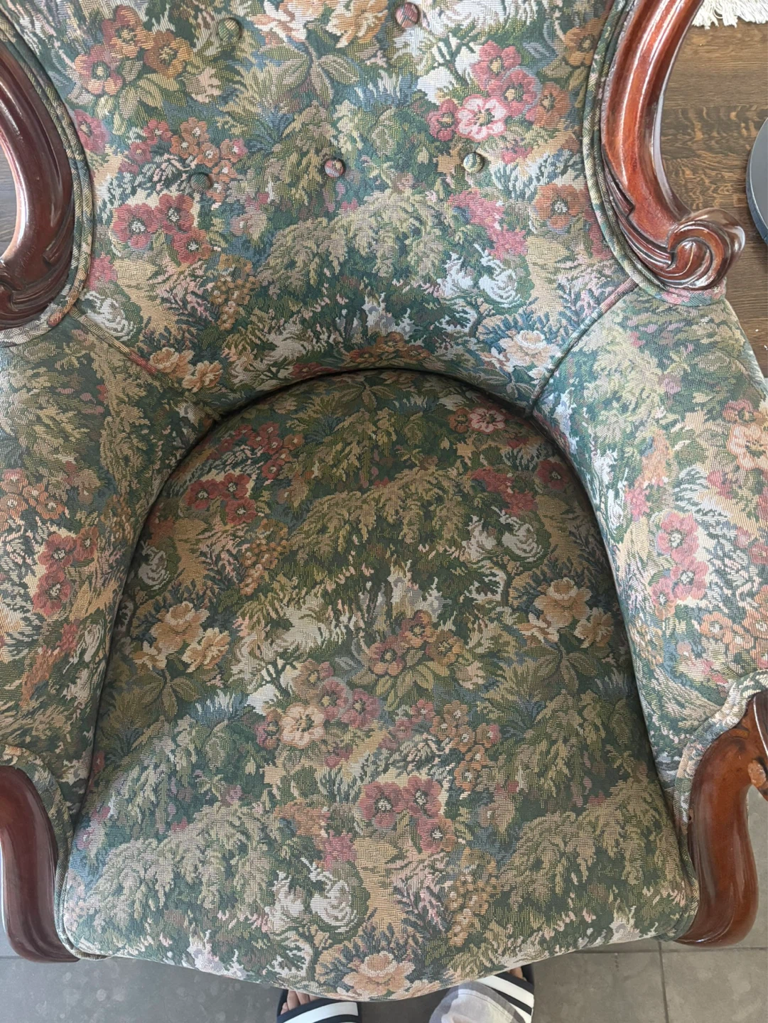 Vintage Armchair Floral Upholstery - photo 4