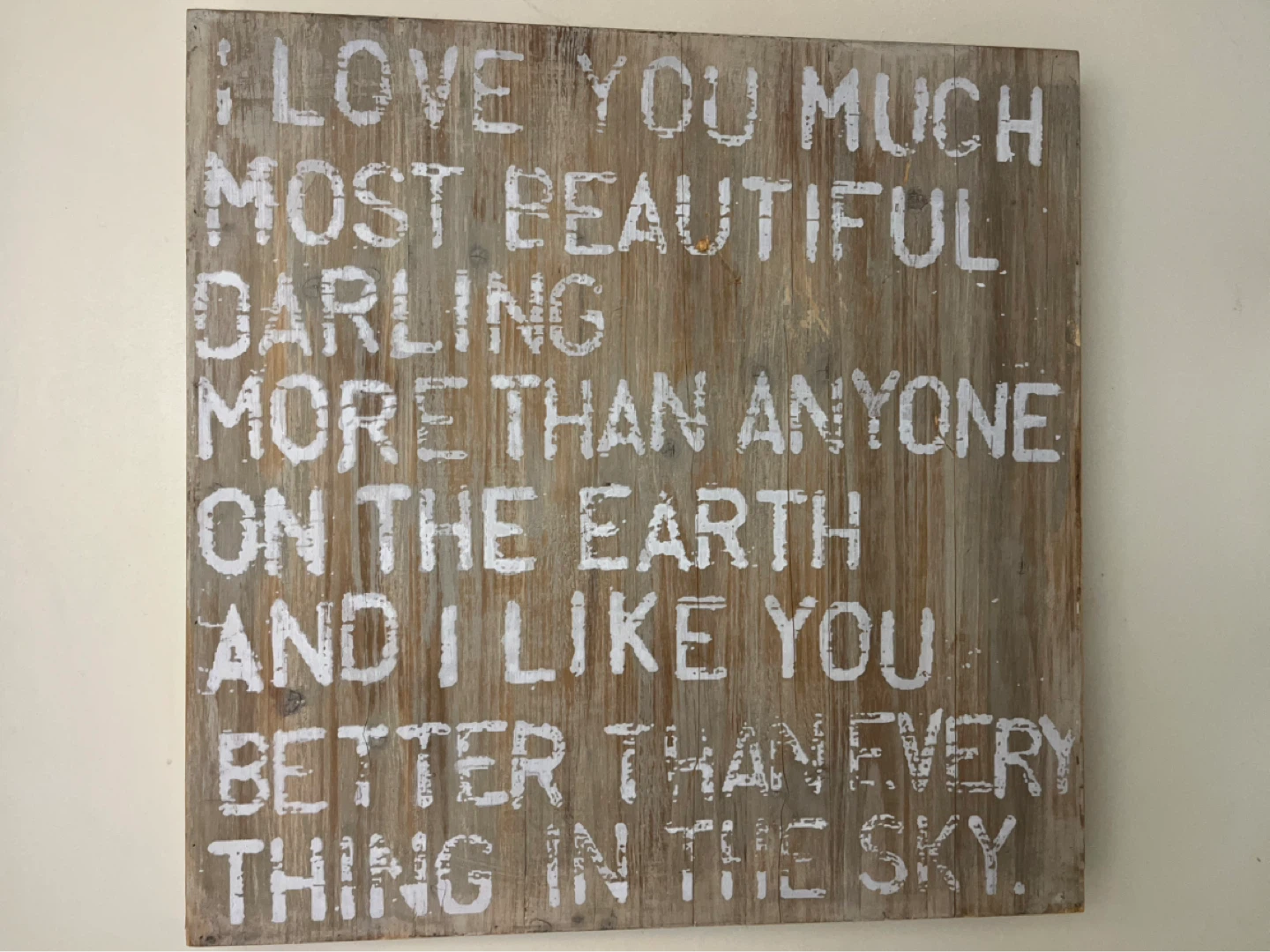 Wooden Sign with Love Quote - photo 2