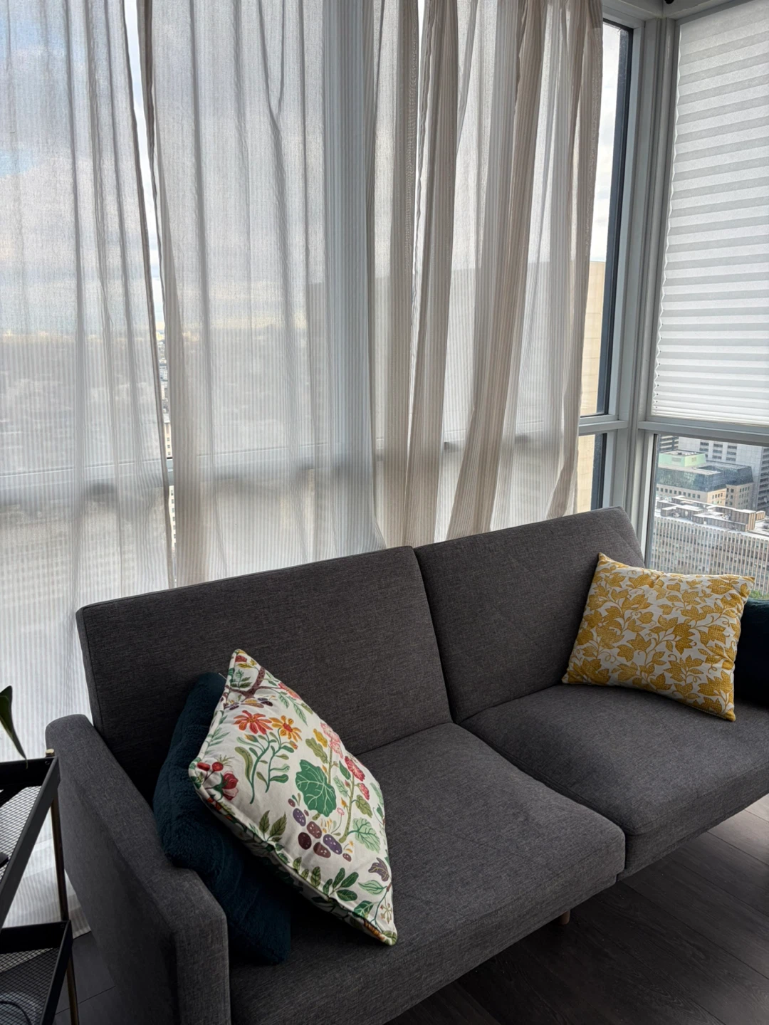 Grey Sofa with Wooden Legs - photo 2