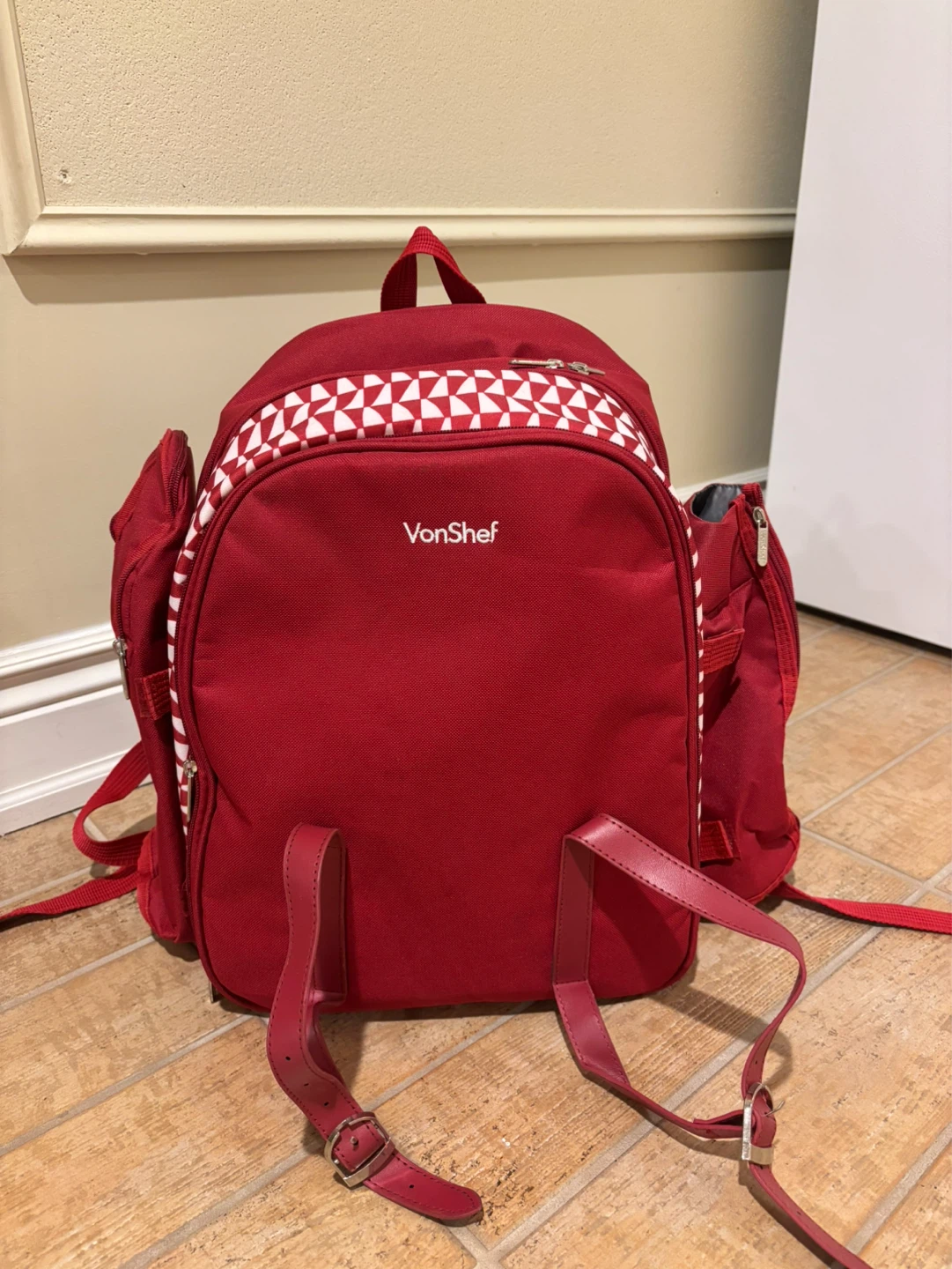 VonShef Red Picnic Backpack with blanket ! - photo 2