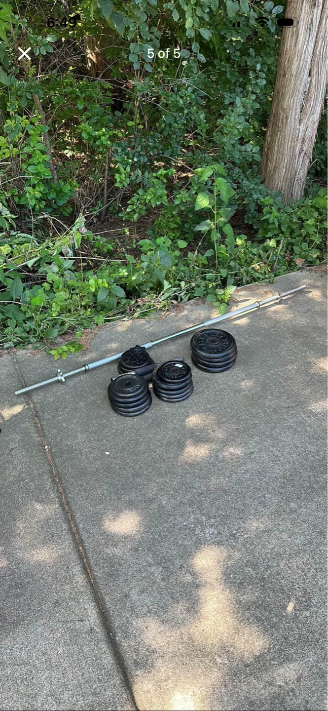 Adjustable Weight Bench and Barbell Set - standard size - photo 5