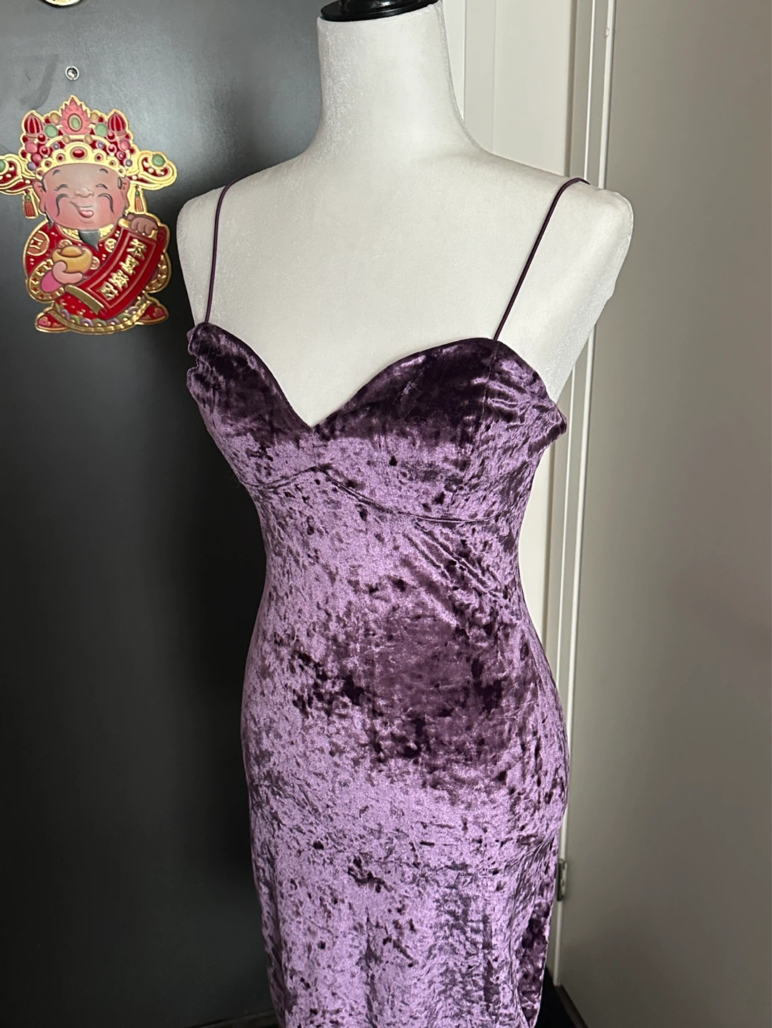 Forever 21 Purple Velvet Cami Dress Size S