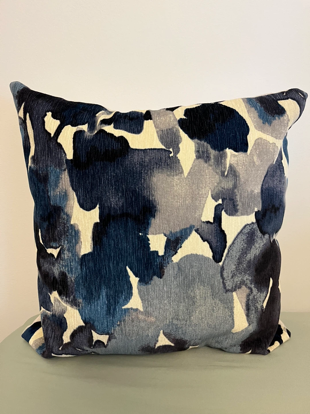 Blue Abstract Throw Pillow