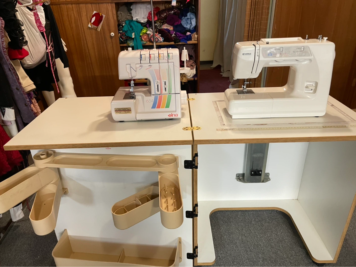 Elna 634 Serger and Kenmore Sewing Machine