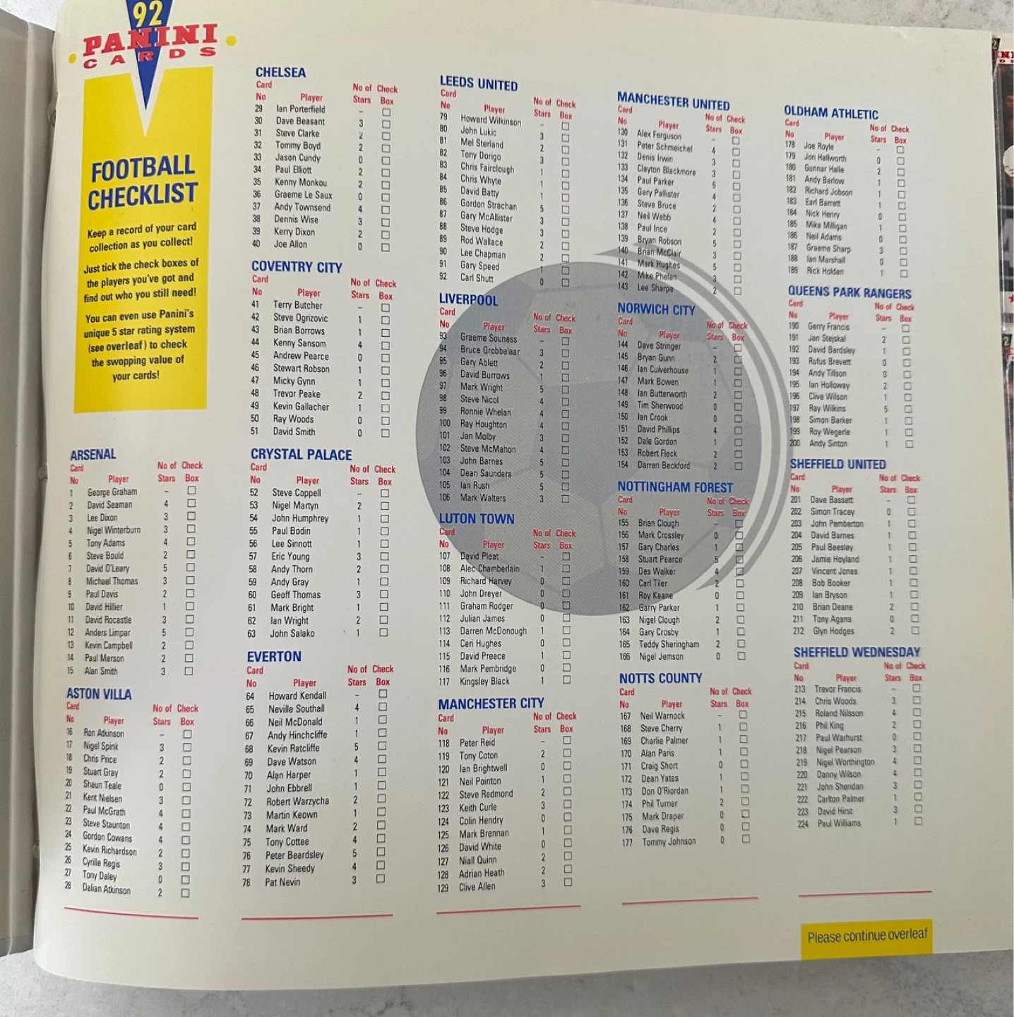 1992 PANINI UK FOOTBALL (SOCCER) COMPLETE SET & BINDER - photo 2