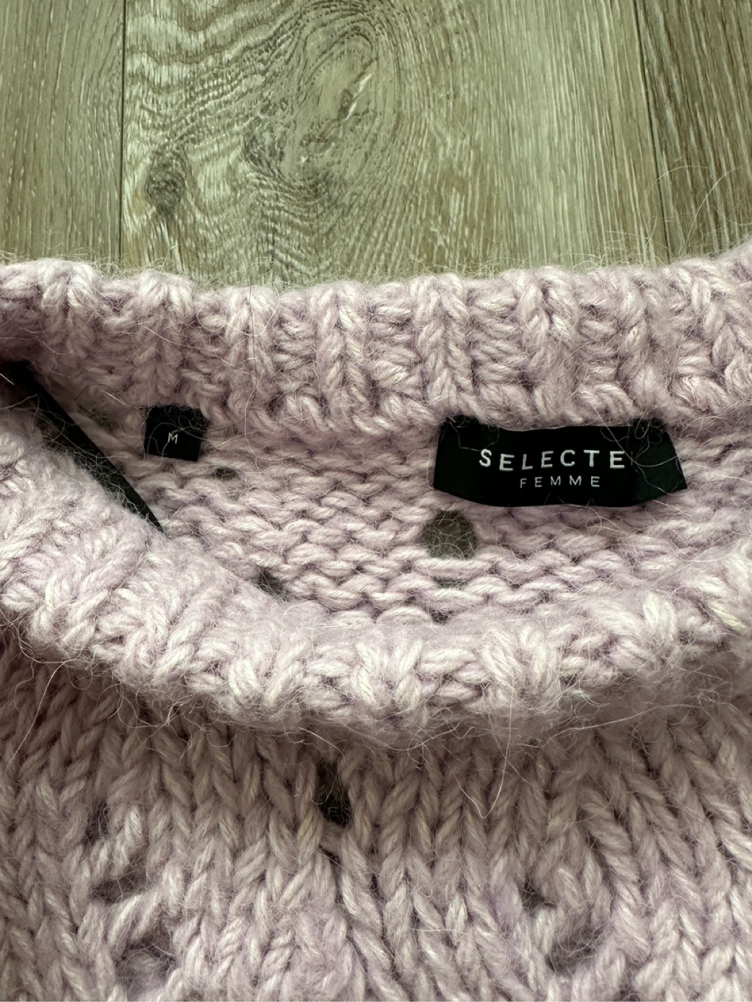 SELECTED Femme M Pink Chunky Knit Sweater - photo 2