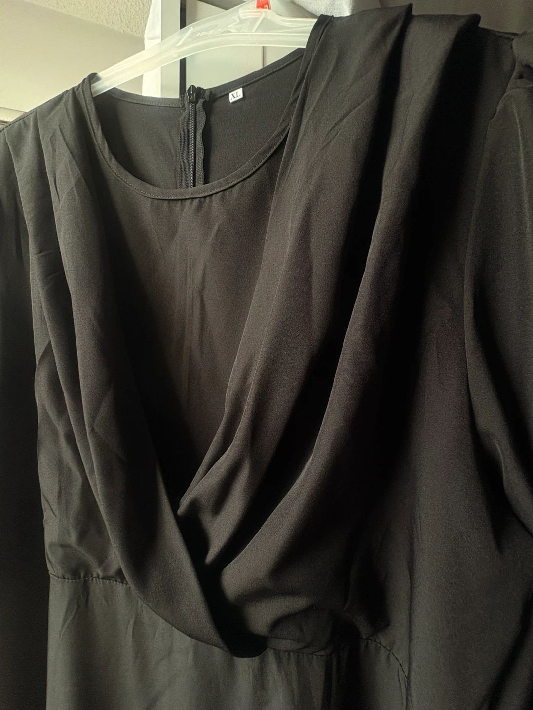 Black Maxi Dress with V-Neck - photo 2