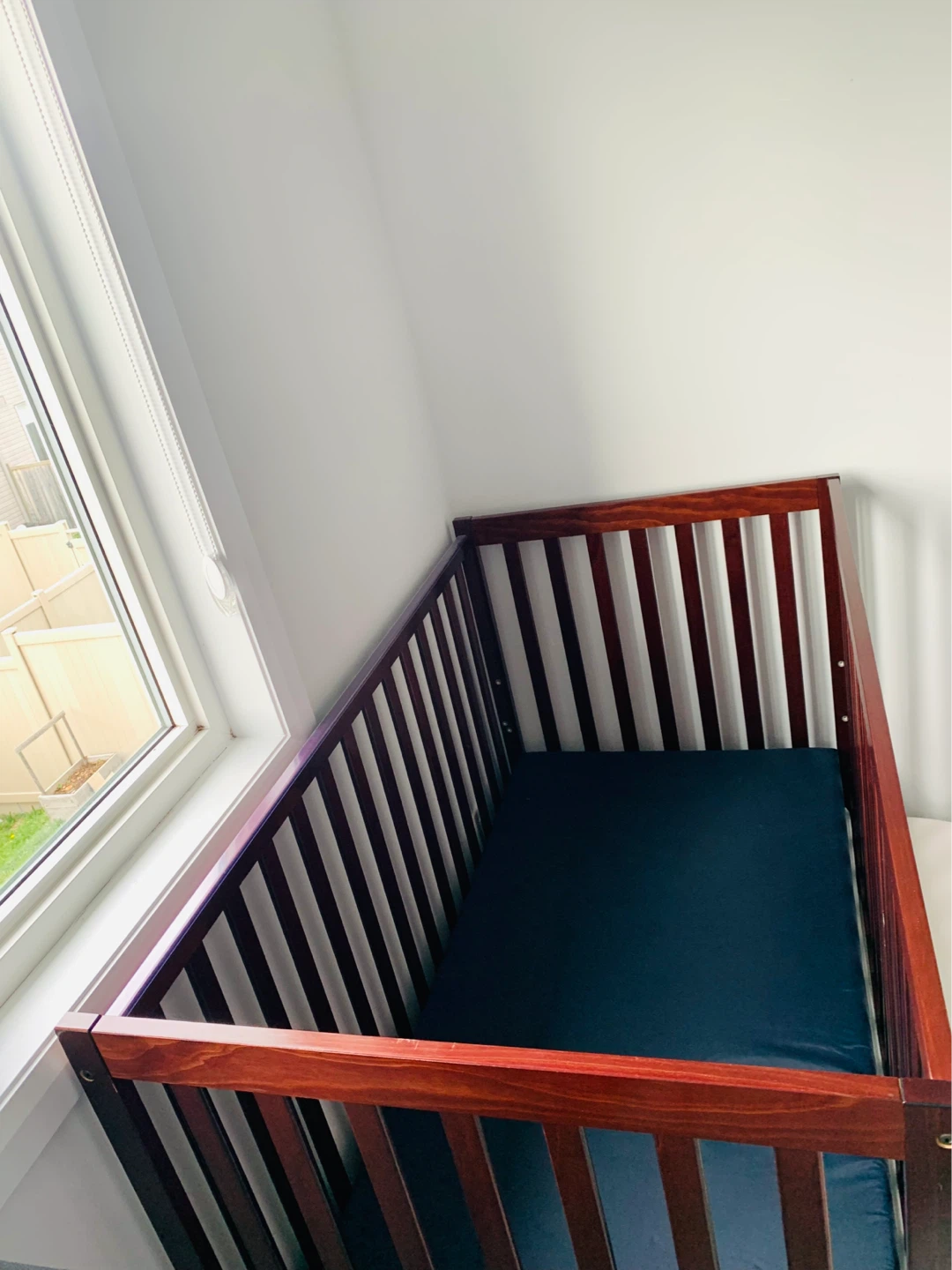 Wooden Crib with Mattress