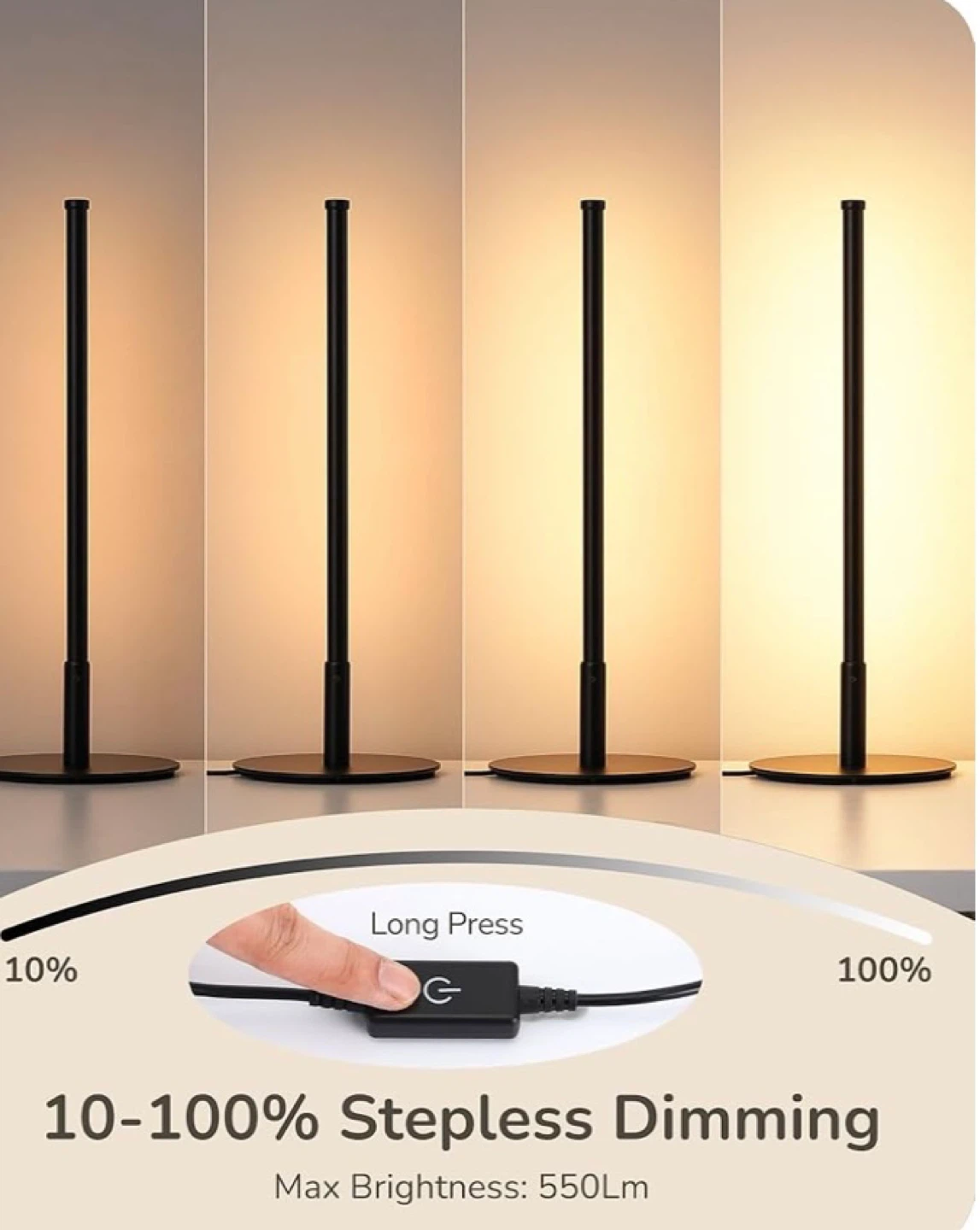 Adjustable LED Table Lamp - Black - photo 2