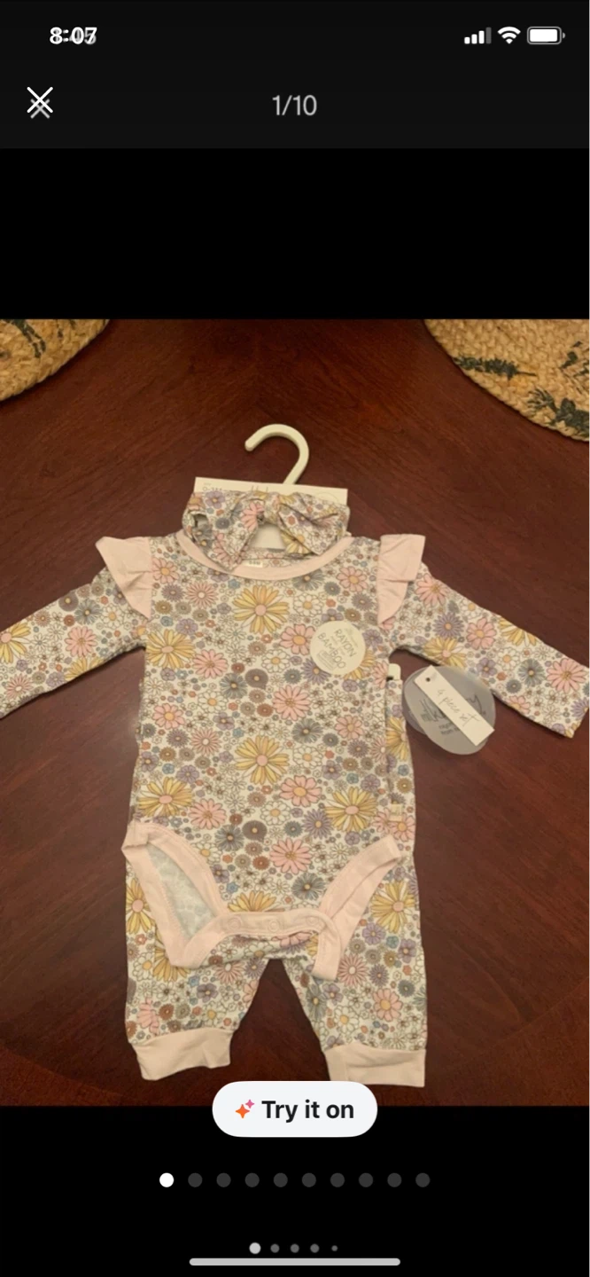 Milkberry Baby 3 Piece Floral Set 0-3M