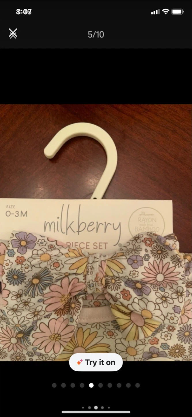 Milkberry Baby 3 Piece Floral Set 0-3M - photo 5