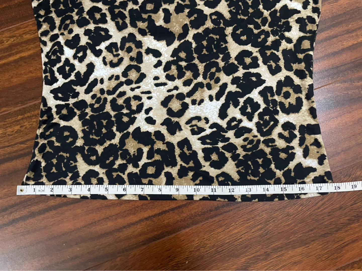 Gaze women’s medium long sleeve top, leopard print, black tan - photo 5