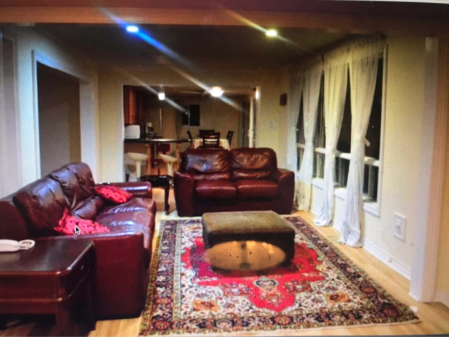 Wooden rocking chair and ottoman - photo 3