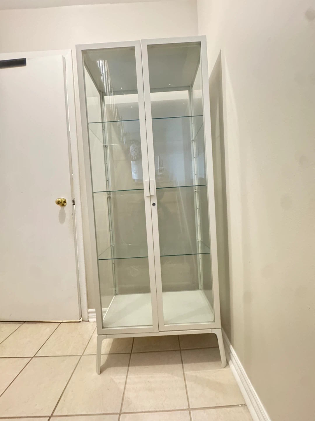 White Glass Display Cabinet
