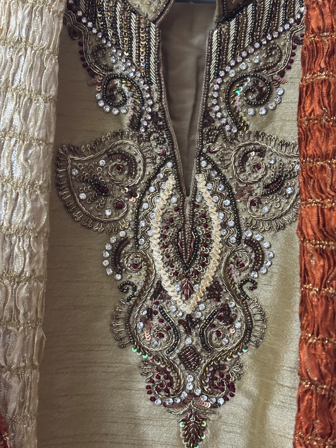 Men's Embellished Kurta with Scarf and pant - photo 3