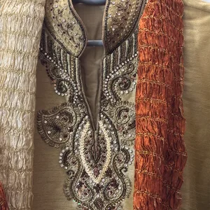 Men's Embellished Kurta with Scarf and pant