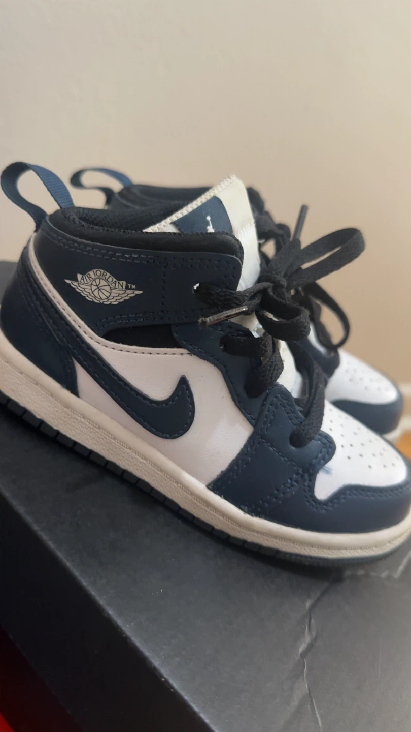 Toddler Air Jordan 1 Mid Navy White