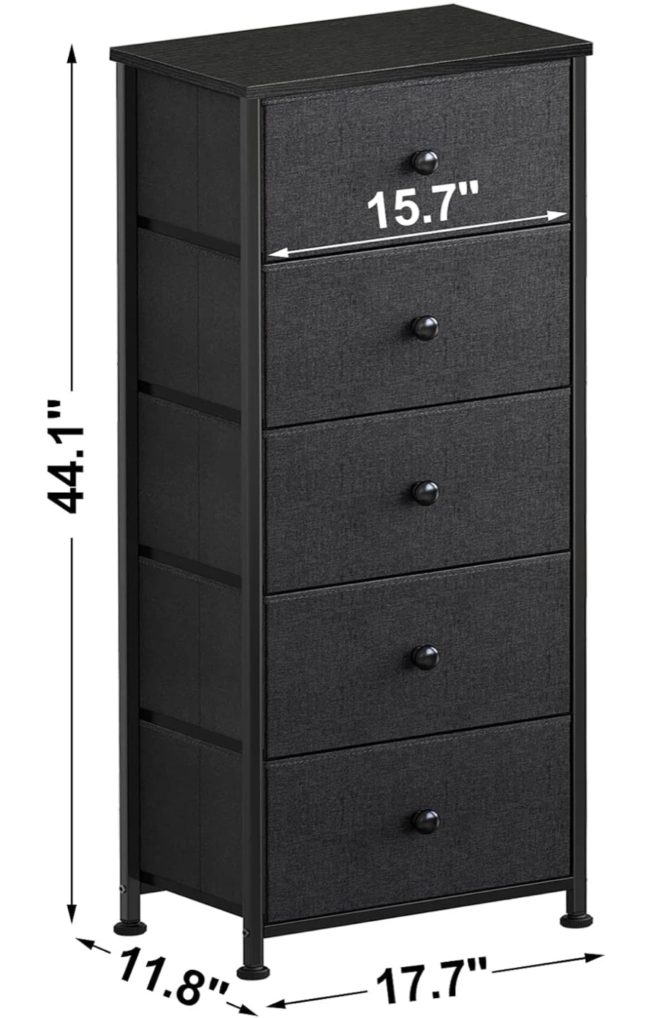 5-Drawer Fabric Dresser - photo 3