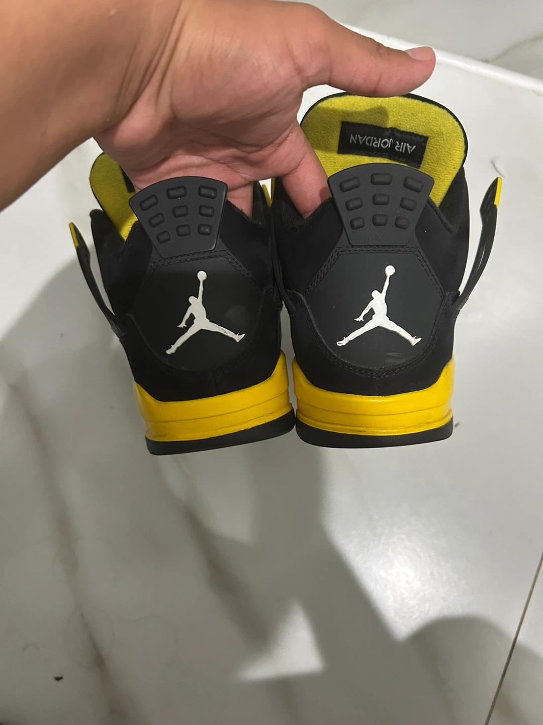 Air Jordan 4 "Lightning" Black Yellow Men's Shoes - photo 4