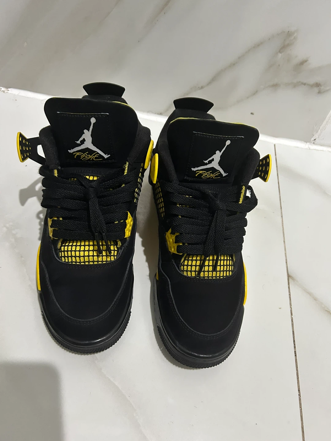 Air Jordan 4 "Lightning" Black Yellow Men's Shoes - photo 2